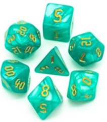 Set de 7 dados Macaron - Verde (AC-BL38)